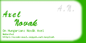 axel novak business card