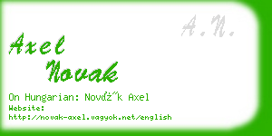 axel novak business card